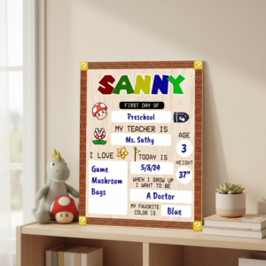 Reusable Writable Acrylic Board - Customized First and Last Day School Sign - Personalized Acrylic School Sign -